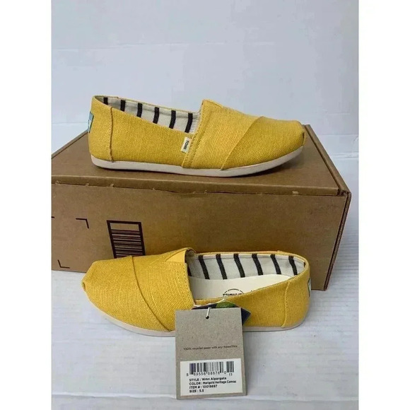 TOMS Shoes - .1923 NEW! Toms Slip on yellow-US 5.5 Womens